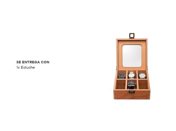  Caja Estuche de Madera Gadnic Organizador 6 Relojes - 5