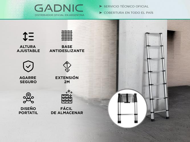 Escalera Telescópica Gadnic con Altura Ajustable - 1