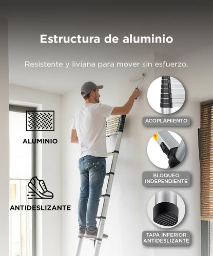 Escalera de Aluminio Telescópica Gadnic 32 M Escalones Extensibles  - 3