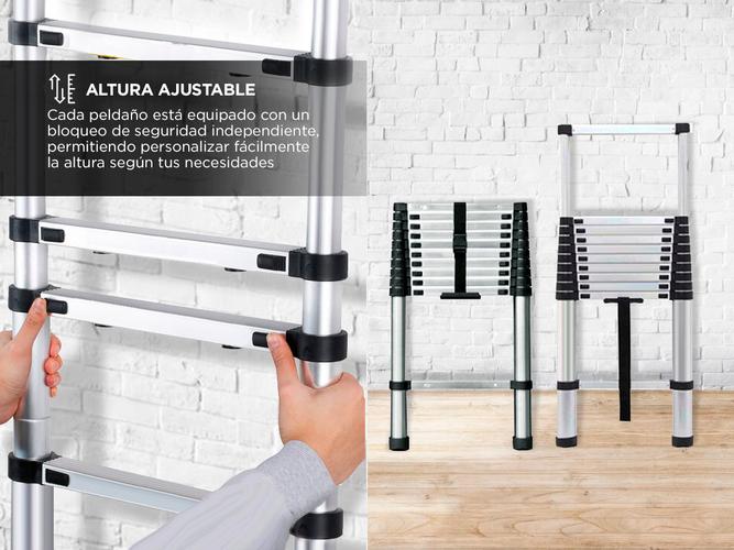 Escalera Telescópica Gadnic De Aluminio Extensible 38 Metros   Usado - 3