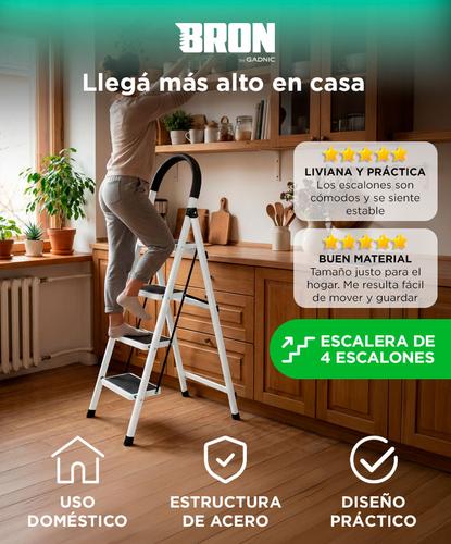 Escalera de acero Bron by Gadnic 4 escalones - 1