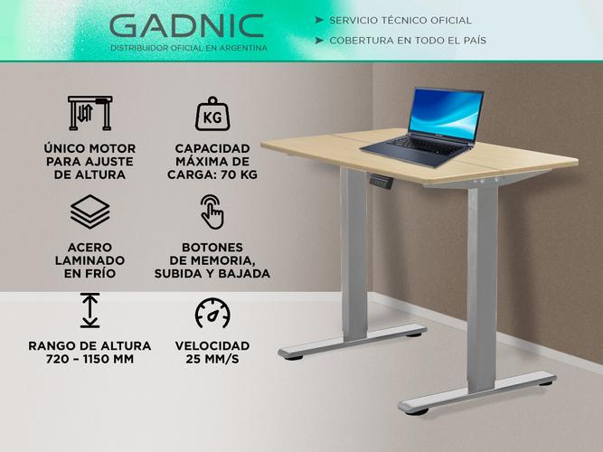 Escritorio Regulable Simple Gadnic 120x60x18 con Ajuste de Altura - 1