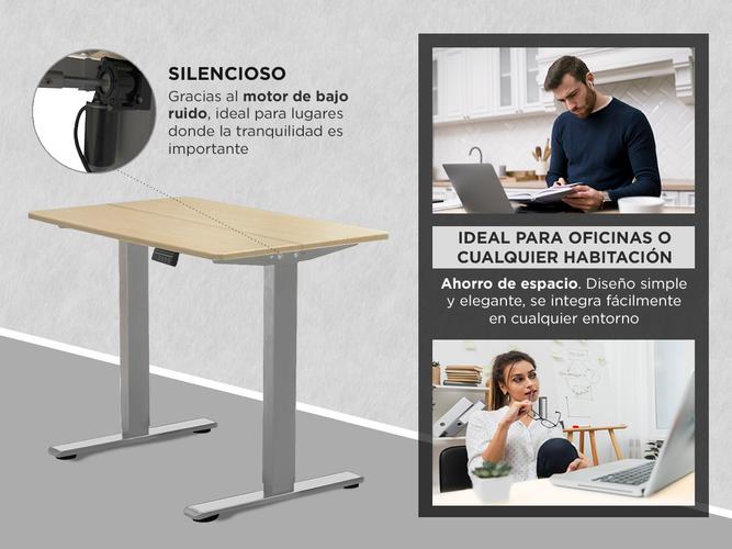 Escritorio Regulable Simple Gadnic 120x60x18 con Ajuste de Altura - 2