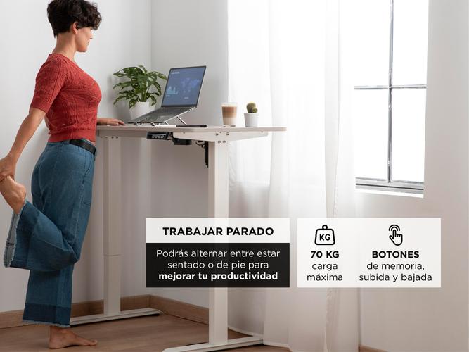 Escritorio Regulable Simple Gadnic 120x60x18 con Ajuste de Altura - 4