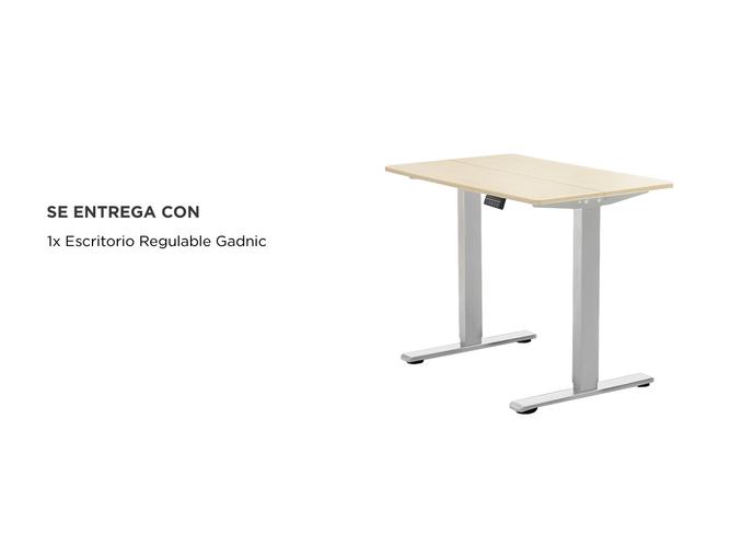 Escritorio Regulable Simple Gadnic 120x60x18 con Ajuste de Altura - 6