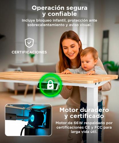 Escritorio Regulable Simple Gadnic 120x60x18 con Ajuste de Altura - 4