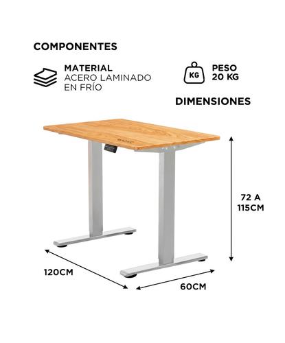 Escritorio Regulable Simple Gadnic 120x60x18 con Ajuste de Altura - 5