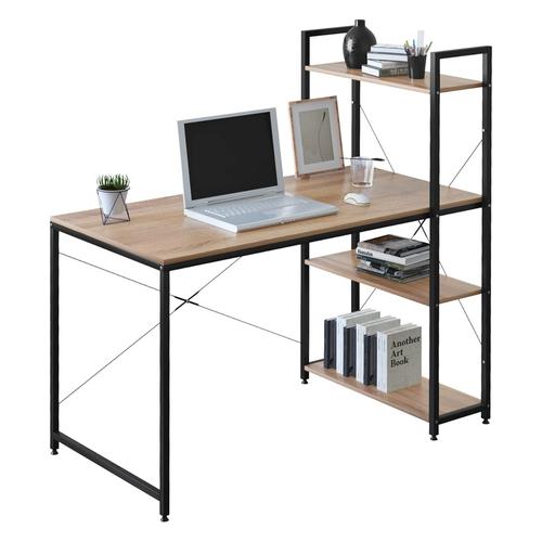 Escritorio Con Estantería Lateral Minimalista Gadnic ES22C1 Industrial Estructura Metálica Superficie Melamina 120 x 60 cm - 0