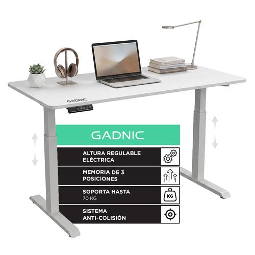Escritorio Regulable Eléctrico Gadnic 120x60 Elevable Con Memoria Inteligente 3 Posiciones Blanco - 0