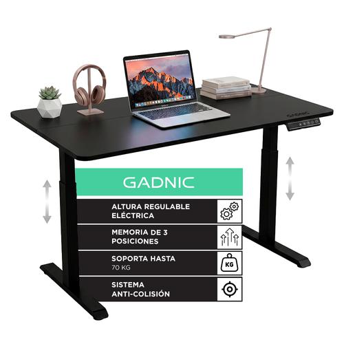 Escritorio Regulable Eléctrico Gadnic 120x60 Elevable Con Memoria Inteligente 3 Posiciones Negro - 0