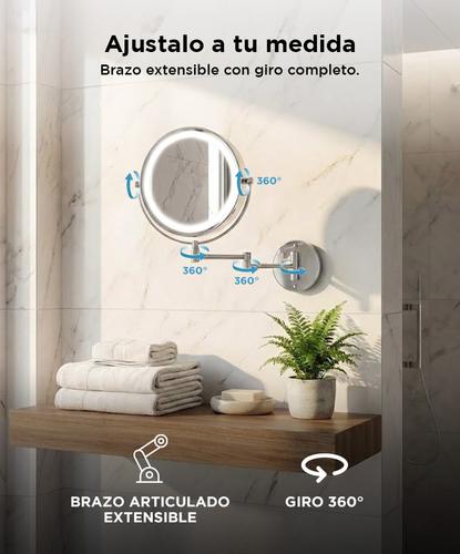  Espejo De Pared Gadnic Led Para Maquillar 360  - 3