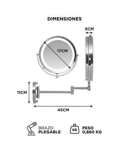  Espejo De Pared Gadnic Led Para Maquillar 360  - 5