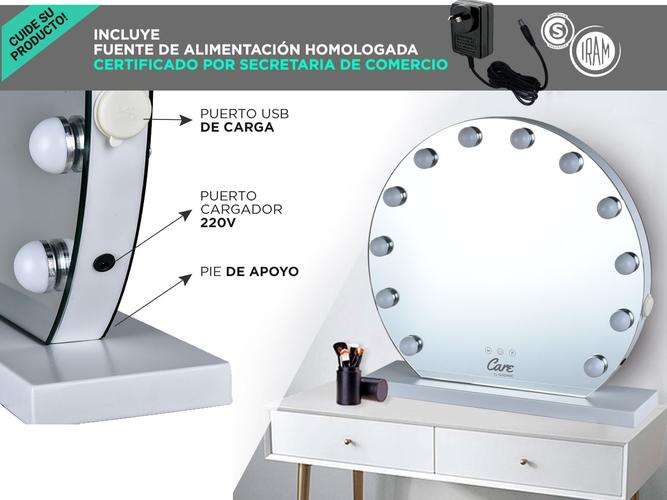 Espejo para Maquillaje Gadnic HW Round Dimmer - 5