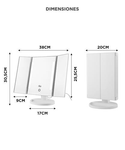 Espejo Maquillaje Tactil Gadnic Luces Led  - 5