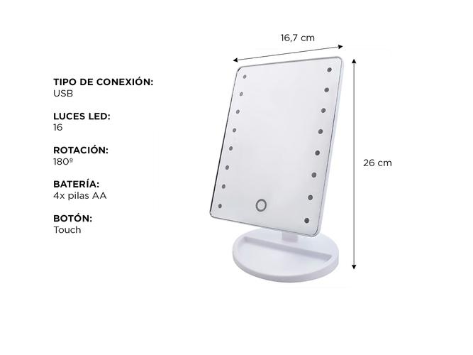 Espejo Para Maquillaje Gadnic EP9 Táctil Luz Led - 4