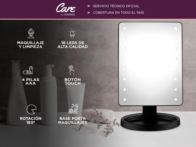 Espejo Para Maquillaje Gadnic EP11 Táctil Luz Led - 1