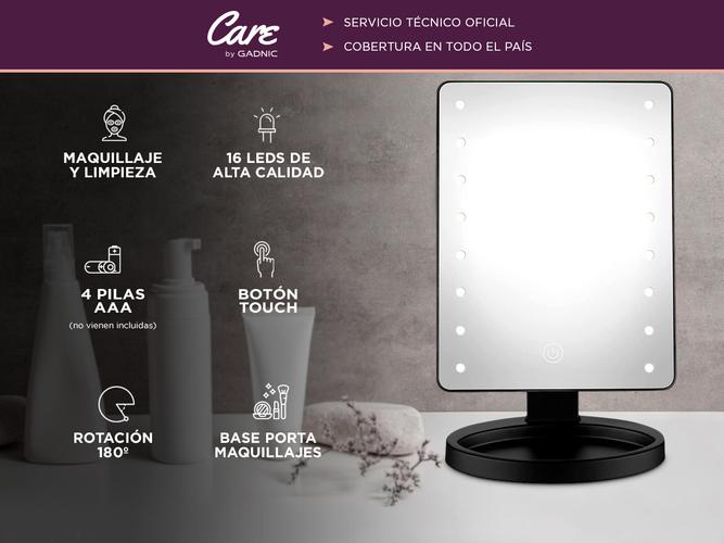 Espejo Para Maquillaje Gadnic EP11 Táctil Luz Led - 1