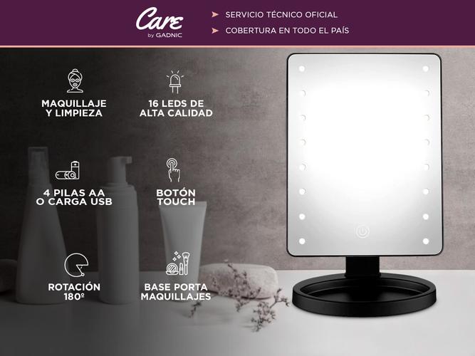Espejo Para Maquillaje Gadnic EP11 Táctil Luz Led Usado - 1