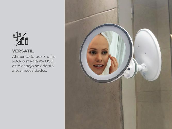 Espejo Con Luz Led Táctil Gadnic ESP12 Ventosa Adherente - 2