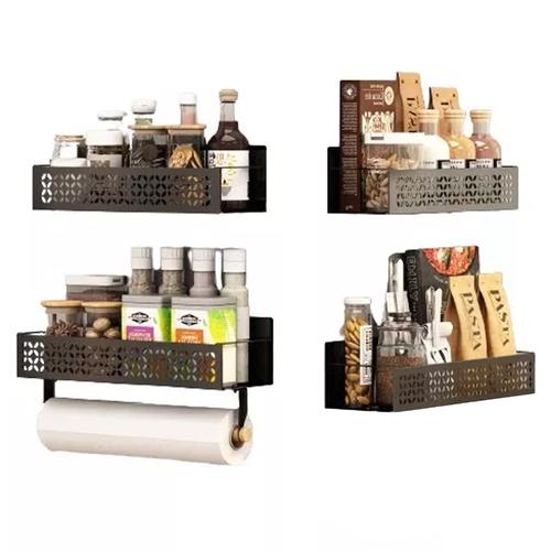 Set Organizador Especiero y Portarrollo Gadnic Estante Magnetico para Heladera - 0