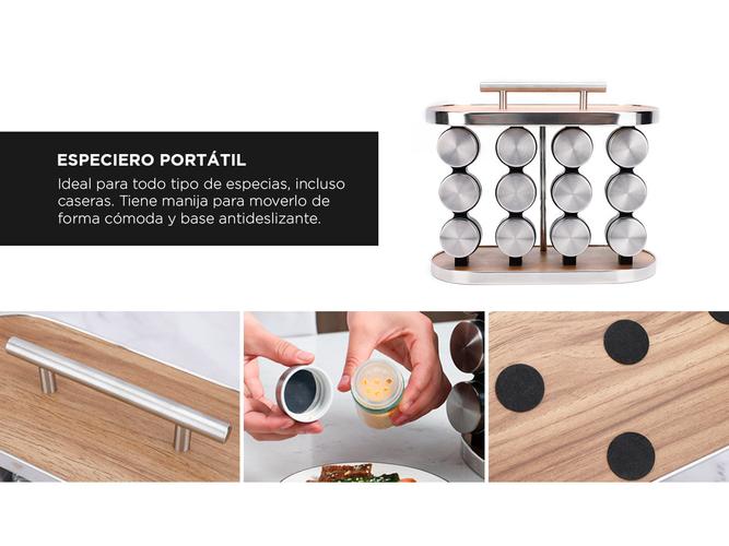 Especiero Frascos Gadnic ESP03 Condimentero Moderno Outlet - 3