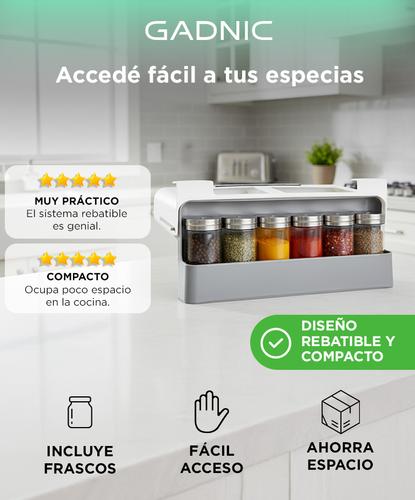 Estante Especiero Condimentero Gadnic Organizador de Cocina Rebatible - 1