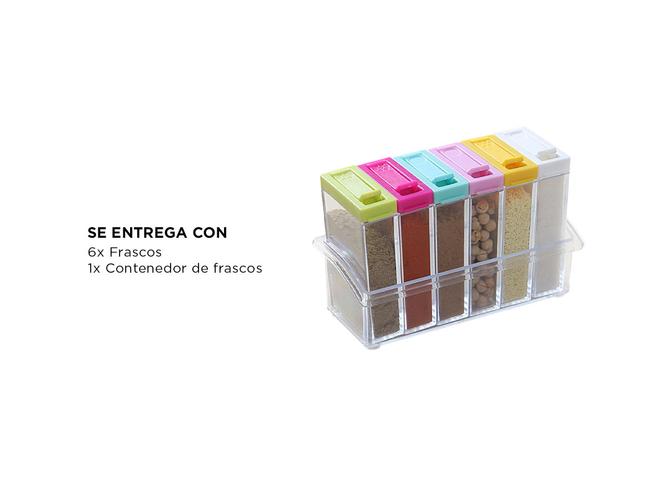 Especiero 6 Frascos Gadnic ESPC6 Para Condimento Especias - 4