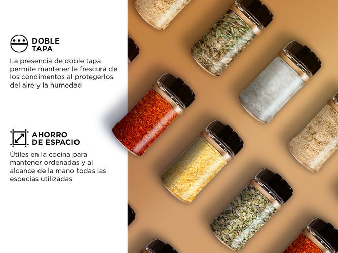 Especiero Condimentero Gadnic Con Tapa Doble Apertura X10 - 3