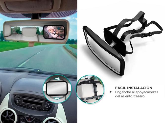 Espejo Retrovisor Auto Bebe Gadnic Con Agarre Ajustable - 3