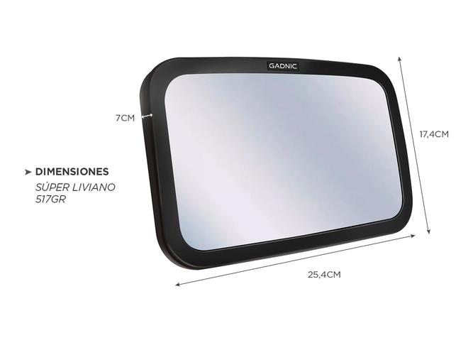 Espejo Retrovisor Auto Bebe Gadnic Con Agarre Ajustable - 4