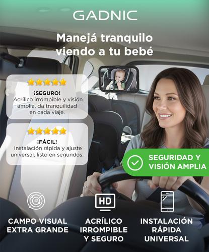 Espejo Retrovisor Auto Bebe Gadnic Con Agarre Ajustable - 1