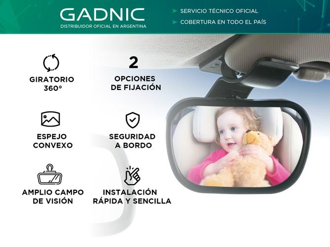 Espejo Retrovisor Para Auto Gadnic MBEB03 Seguridad Bebé a Bordo - 1