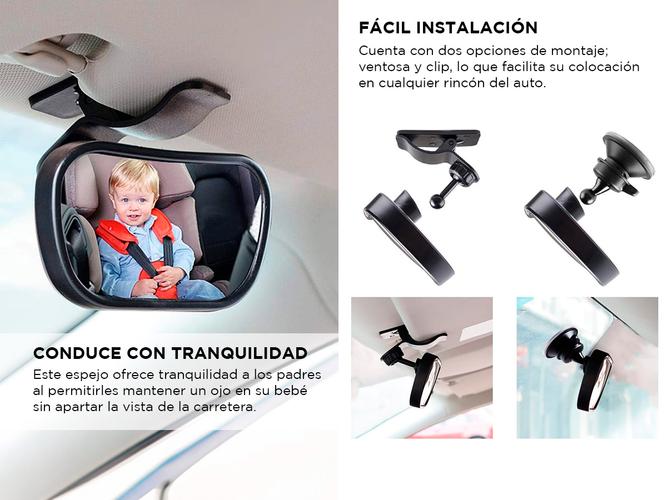 Espejo Retrovisor Para Auto Gadnic MBEB03 Seguridad Bebé a Bordo - 2