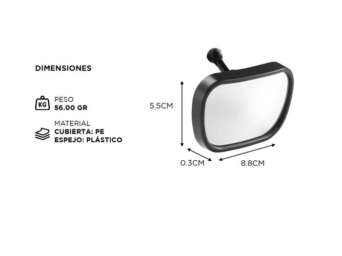 Espejo Retrovisor Para Auto Gadnic MBEB03 Seguridad Bebé a Bordo - 3