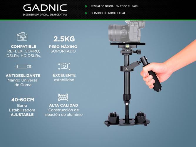 Estabilizador Gadnic S60 Steadycam Profesional Para Cámaras Barra Estabilizadora 40-60cm - 1