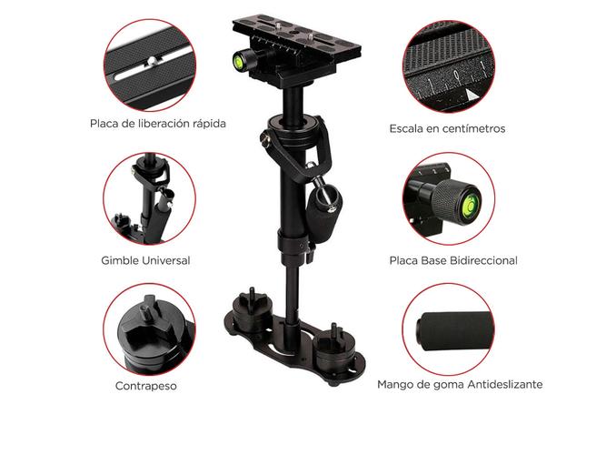 Estabilizador Gadnic S40 Steadycam Profesional Para Cámaras Barra Estabilizadora 30-40cm - 3