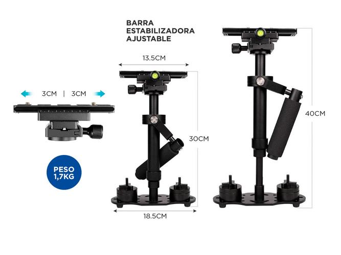 Estabilizador Gadnic S40 Steadycam Profesional Para Cámaras Barra Estabilizadora 30-40cm - 4