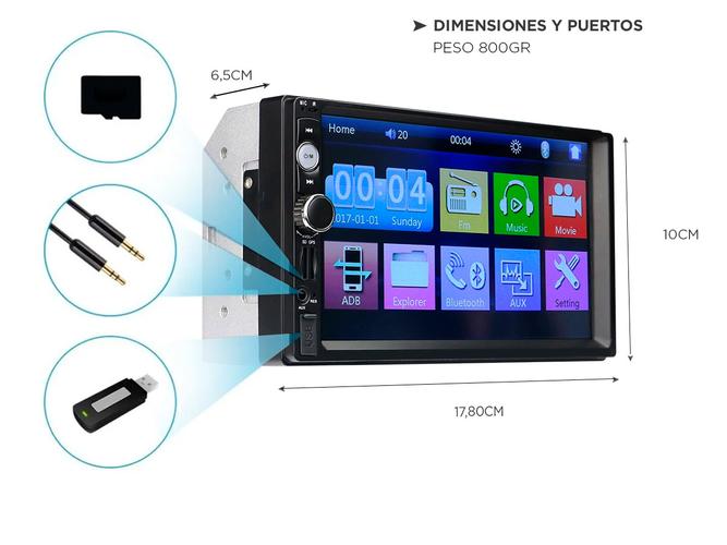 Estereo para Auto Gadnic ESTERE02 Pantalla 7 - 5