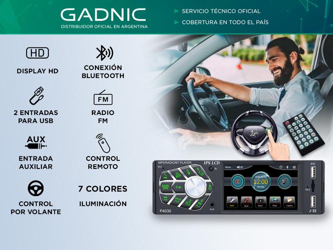 Estéreo Para Auto Gadnic Con Reproductor de Video y Control Remoto USB BT - 1