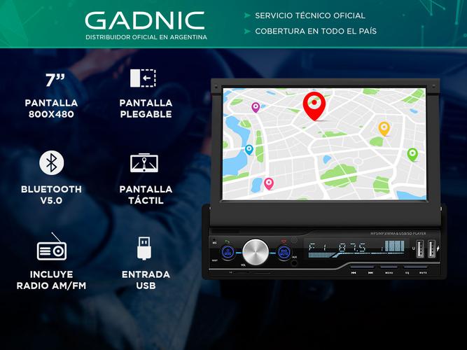 Estéreo Indash Gadnic Para Auto Bluetooth 7 pulgadas  - 1