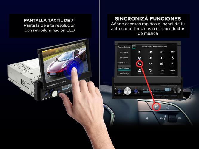 Estéreo Indash Gadnic Para Auto Bluetooth 7 pulgadas  - 3