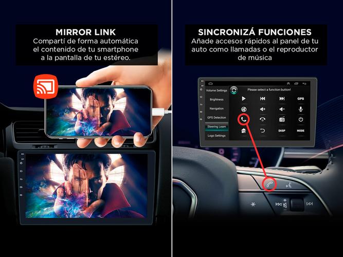 Estéreo Doble Para Auto Gadnic Pantalla Táctil BT GPS FM - 3