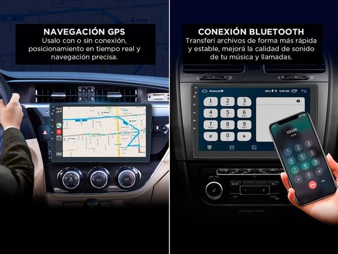 Estéreo Doble Para Auto Gadnic Pantalla Táctil BT GPS FM - 4