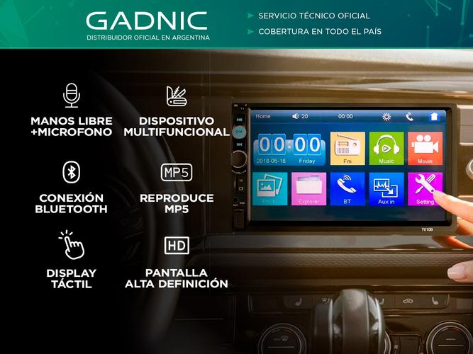 Panel de Sonido para Auto Universal Gadnic SX1 Multimedia Central MP5 - 1