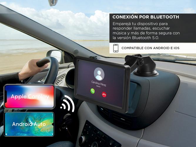 Estéreo para Auto Portátil Gadnic con Wireless Apple Carplay y Android Auto Usado - 2