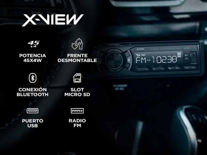 Estereo BT X-View CA1000RX Panel Frontal Desmontable - 1