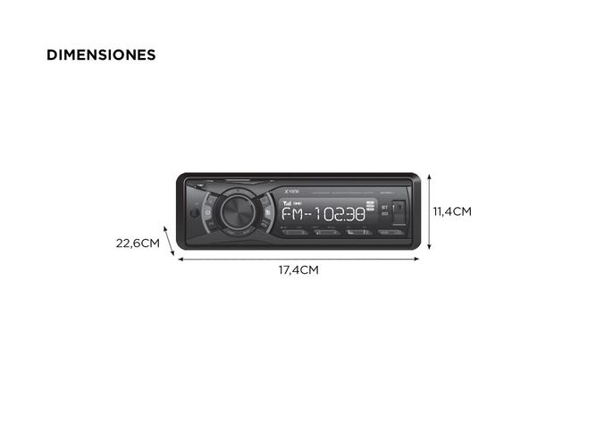 Estereo BT X-View CA1000RX Panel Frontal Desmontable - 4
