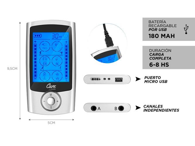 Electroestimulador Muscular Portátil Gadnic 9910 6 Niveles 4 Programas Recargable - 5