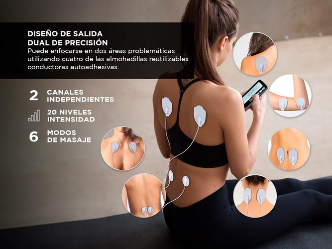 Electroestimulador Muscular Portátil Gadnic 91280 20 Niveles 6 Programas Recargable - 3