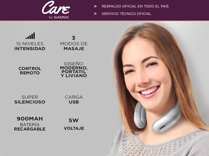 Masajeador De Cuello Gadnic Inalambrico 3 Modos 15 Niveles - 1